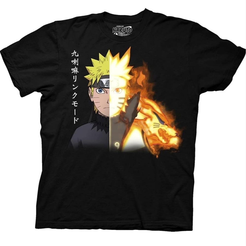 Black Naruto Graphic T-Shirt